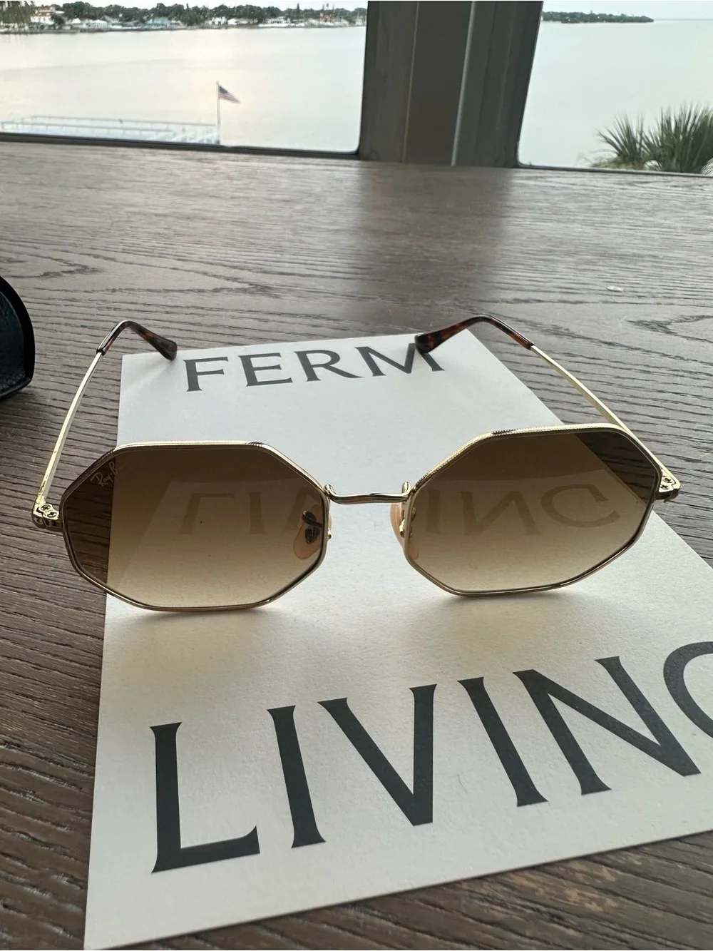 NEW Ray-Ban Octagon 1972 Geometric Sunglasses in Arista Gold Lt Brown 54-19-145